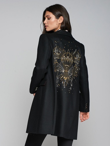 VILAGALLO 31826 SEQUIN/EMBROIDERY COAT